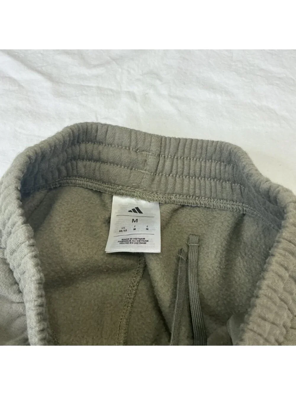 Adidas Boys Olive Green Hoodie Jogger M (10/12) Essential Small Logo Fleece Set